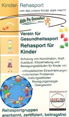 Wir bieten jetzt auch Rehasport für Kinder, immer Mittwochs ab 16:00 Uhr