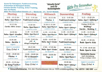 Wir haben für euch geöffnet. Los geht´s mit Sport ab 9:00 Uhr ;-))